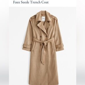 Abercrombie Faux Suede Trench Coat